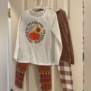 NWT 4 piece Thanksgiving outfit sets